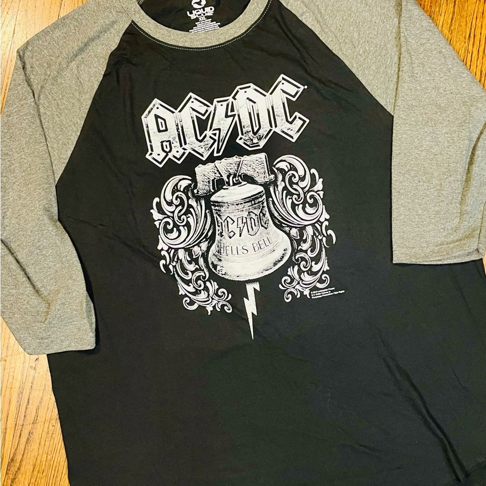 AC/DC Hell's Bell Raglan - Liquid Blue (2XL)